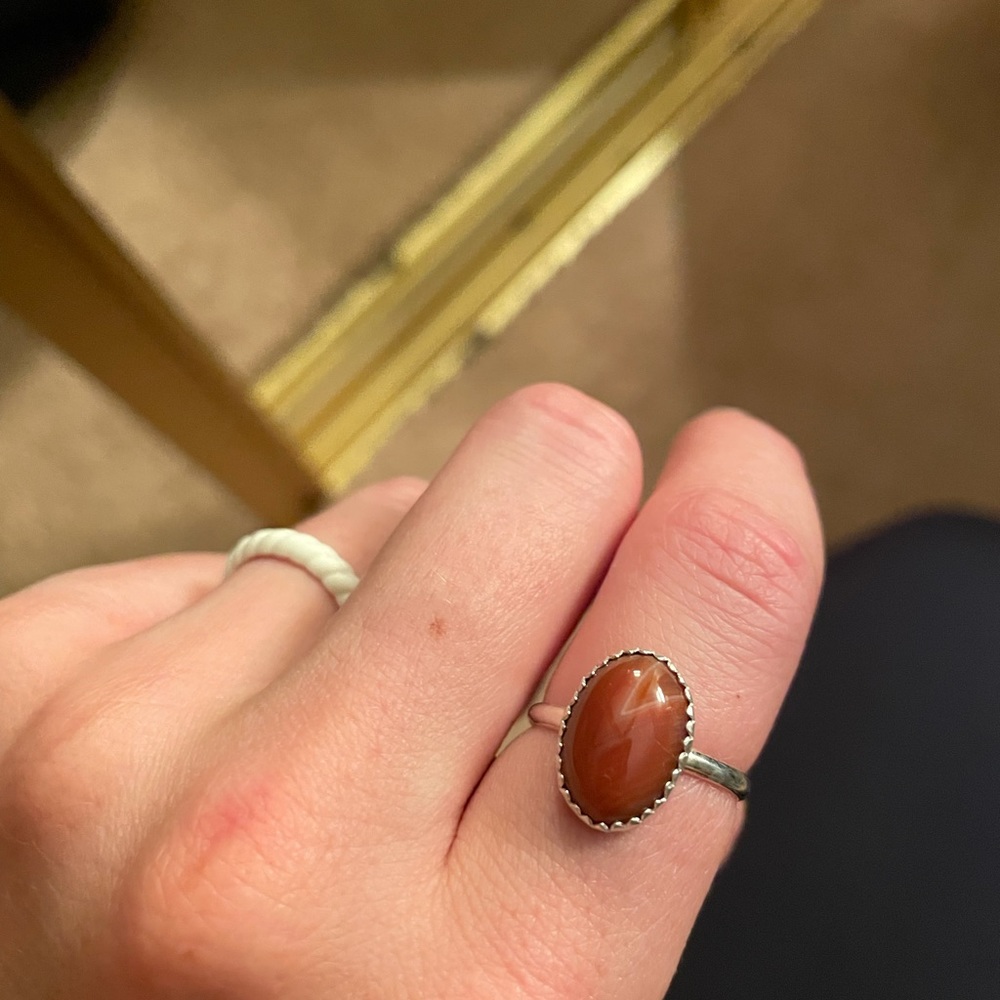 beautiful red stone ring